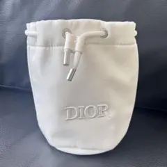 ノベルティ　Dior ホワイト 巾着ポーチのサムネイル