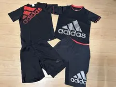 キッズ　adidas 140 150 ジャージ　Tシャツ　ハーフパンツ　セット