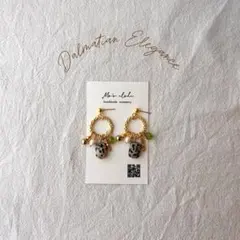 No.112 ダルメシアンジャスパーピアス