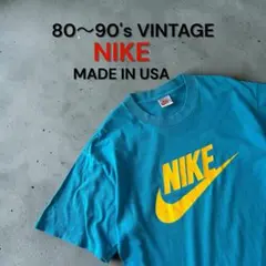 美品希少NIKE80〜90s銀タグ USA製ビンテージロゴTシャツシングルナイキ