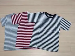 【美品】無印良品 ボーダーTシャツ サイズ150 3枚セットのサムネイル