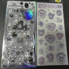 【正規品】光るジュエルプチドロップシール&サンリオすりガラス風シール2セット