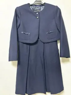 familiarネイビー ジャンバースカート & ジャケット セット120cm