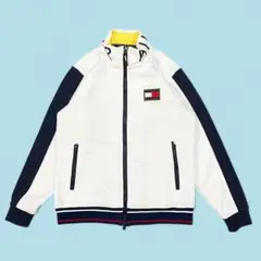 トミーヒルフィガー ゴルフ フルジップ ジャケット L ホワイト メンズ