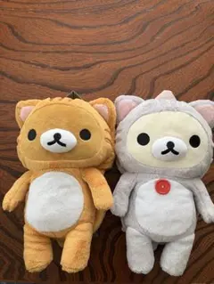 リラックマぬいぐるみ型リュック2個セット
