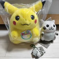 はじまりのピカチュウ　おかえりピカチュウ　ぬいぐるみ　マスコット 3点
