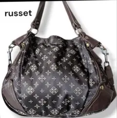 日本製2way russet モノグラム トートバッグショルダーバッグ ブラウンのサムネイル