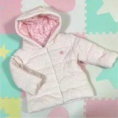 【新品タグ付き】next baby フード付き中綿入りジャケット ピンク 70