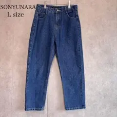 SONYUNARA デニムパンツ L ストレート インディゴ 韓国ファッションのサムネイル