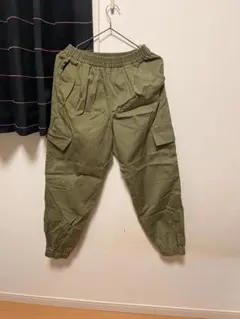 カーゴパンツ カーキ ウエストゴム