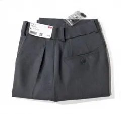 【新品タグ付】ユニクロ タックワイドパンツ（ワンタック）グレー Mサイズ