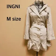 【INGNI】ベージュコート/トレンチコート/フリル/りぼん/ベージュのサムネイル