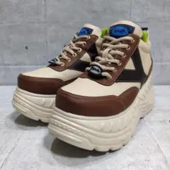 極美品　YOSUKE　ヨースケ　厚底スニーカー　サイドジップ　ベージュコンビ