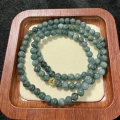 翡翠 3連 6mm ネックレスにもなります
