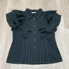 スライ 半袖 フリル チュニック プリーツ シック 上品 F ノームコア