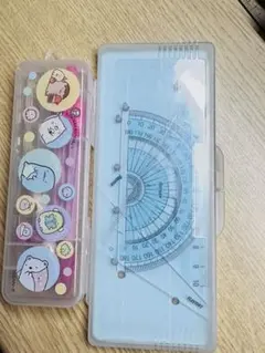 文房具　セット　三角定規　コンパスセット　すみっこぐらし　ピンク