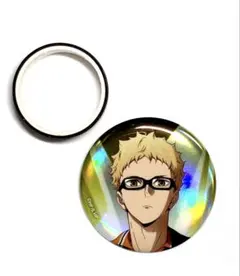 ハイキュー!! 缶バッジ 挑戦者たち オーロラver. 月島蛍　マステ 烏野