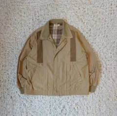 【80s-90s】Lサイズ コーデュロイ切替 裏地チェック柄 スイングトップ