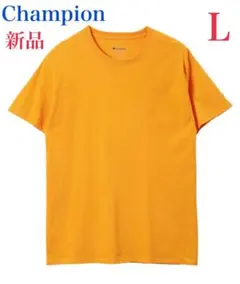 【新品】Champion コットン ワッペンTシャツ L イエロー