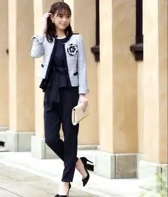 RUIRUE BOUTIQUE ノーカラー セレモニースーツ ３点セット M