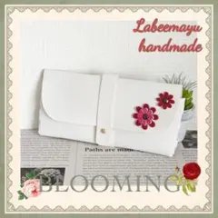 感謝価格!!【ハンドメイド】可愛い眼鏡ケース花びらレザー付　フラットタイプ♩