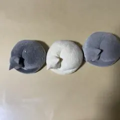 あんもにゃいと 3体 黒ハチワレ 白猫 ブルーグレー カプセルトイ