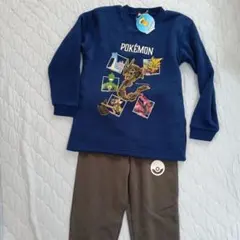 ポケモン 新品上下パジャマセット 130 裏起毛ポケットモンスター