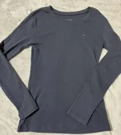 トミーヒルフィガー 長袖Tシャツ ネイビー