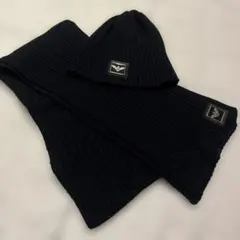 アルマーニ　ニット帽　と　ニットマフラーの2点セット