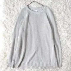 ZARA✨ファインコットンニット✨ライトグレー✨チュニック丈✨ゆったり✨シンプル