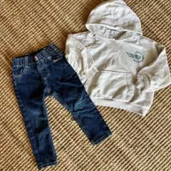 ZARA パーカー EDWIN デニムパンツ 2点セット