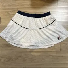 FILA テニス スカート　ホワイト ネイビー