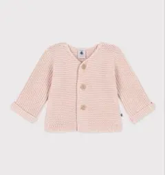 処分のため最終お値下げガーター編みニットカーディガン ピンク