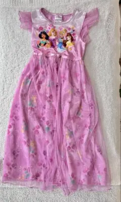 訳あり　ディズニープリンセス　ノースリーブドレス風ワンピース　チュール　ピンク