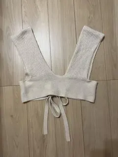 【LOWRYS FARM 】リブ編みニットビスチェ