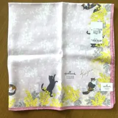 Hallmark 猫とミモザ ハンカチ