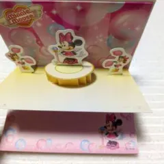 希少 レア　ディズニー ミニーマウス メモ帳 スタンド付き 立体 可愛い レトロ
