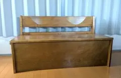 アンティーク木製彫刻ベンチ 収納付き アジアン家具 - メルカリ