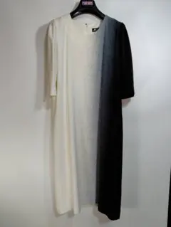 半袖ワンピース 白黒グラデーション サイズ追記