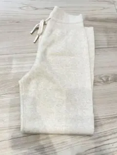 【美品】UNIQLO ウォッシャブルニットリブパンツ　L