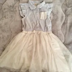 130＊ノースリーブストライプワンピース