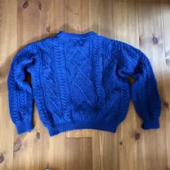 kelly woollen mills/ニット・セーター(厚手) 青色　Mサイズのサムネイル
