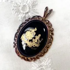 フランス LIMOGES CASTEL リモージュ ゴールド ネックレストップ④のサムネイル