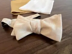 蝶ネクタイ、ポケットチーフ ３点セット