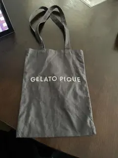 GELATO PIQUE トートバッグ グレー ロゴ刺繍のサムネイル