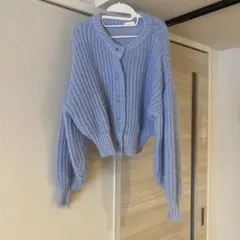 ライトブルー カーディガン 長袖