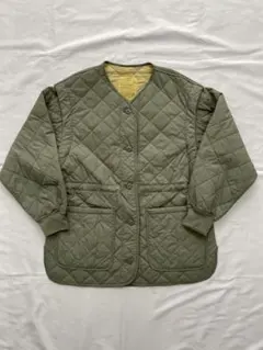 ニコアンド niko and... リバーシブルキルトジャケット カーキ M