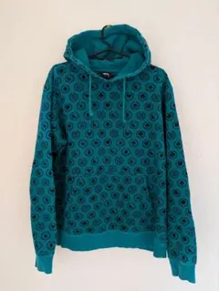 [大人気]　ステューシー　パーカー　ストックロゴ　刺繍　シンプル◎　ブルー STUSSY ステューシー パーカー プルオーバー メンズ