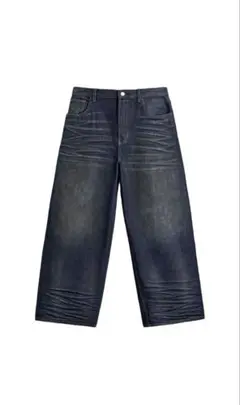 限定大特価】【完売品】ZARA プリントバギーフィットデニムパンツ 40 