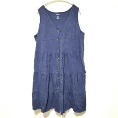 SONOMA ネイビー ノースリーブ ワンピース 【XL】レディース 人気